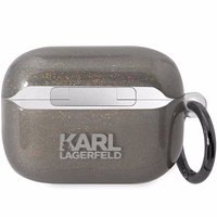Karl Lagerfeld KLAP2HNKCTGK AirPods Pro 2 dėklas juodas/juodas Blizgantis Karl&Choupette