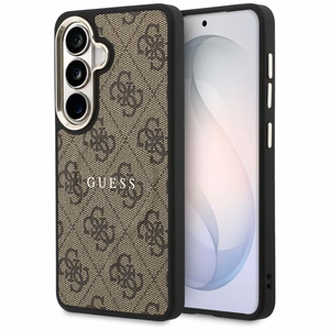 Guess dėklas 4G Embossed Ring MagSafe skirtas Samsung Galaxy S26 Plus rudas