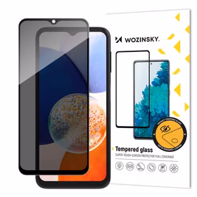 Wozinsky Privacy Glass grūdintas stiklas Samsung Galaxy A14 5G / Galaxy A14 su Anti Spy privatumo filtru