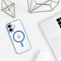 Akrilinis dėklas MagSafe iPhone 17 šviesiai mėlynas