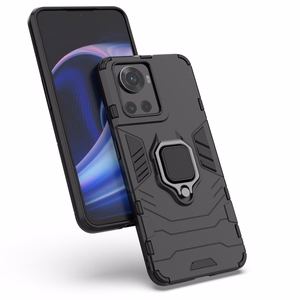 Ring Armor šarvuotas hibridinis dėklas su magnetiniu laikikliu OnePlus Ace Juodas