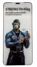 Ekrano apsauginis stiklas "Strength Gorilla Micro-border" Apple iPhone 16 Pro/iPhone 17 juodas bulk