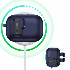 Tech-Protect Slim Hook dėklas AirPods Pro 3 tamsiai mėlynas