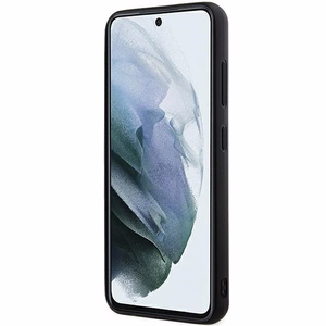 Karl Lagerfeld 3D Guminis Blizgus Logotipas dėklas Samsung Galaxy S24 - juodas