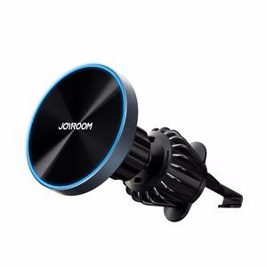 Belaidis automobilinis įkroviklis-laikiklis Joyroom (JR-ZS240 Pro) Magnetic (MagSafe 15W) tvirtinamas ant ventiliacijos grotelių juodas