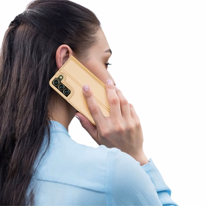 Dux Ducis Skin Pro Holster Cover Flip Cover for Samsung Galaxy S22 + (S22 Plus) gold