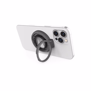 STM MagLoop 3-in-1 MagSafe priedas, skirtas iPhone: piršto kilpa, atrama ir butelių atidarytuvas, pilkas