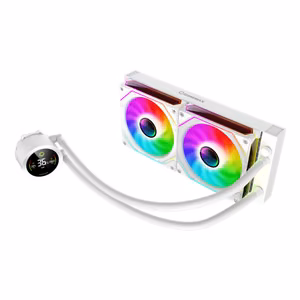 GameMax ICEBURG 240 DIGITAL WH – AIO skysčiu aušinama procesoriaus sistema, 240 mm radiatorius, baltas