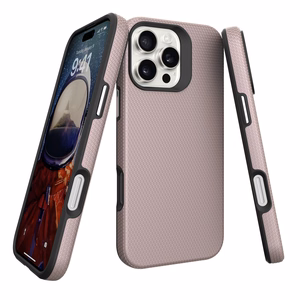 Dėklas Perfectionists Triangle Mag Case Apple iPhone 15 Pro rožinio aukso