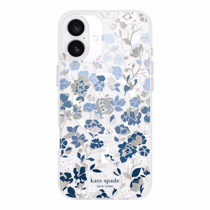 Kate Spade New York Protective Gems MagSafe - Case for iPhone 16 Plus (Flowerbed Blue)
