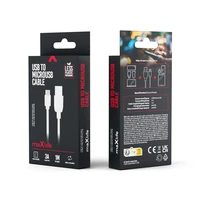 Kabelis USB - microUSB 1,0 m 3A baltas