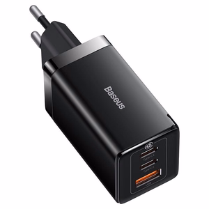 Įkroviklis Baseus GaN5 Pro 65W 2xUSB-C/USB-A + USB-C to USB-C cable juodas CCGP120201