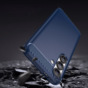 Carbon dėklas telefonui iPhone 16e - mėlynas