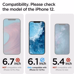 Spigen Glas.tR EZ Fit grūdintas stiklas iPhone 12 / iPhone 12 Pro - 2 vnt.