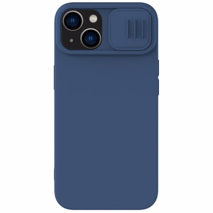 Nillkin CamShield Silky Silikoninis dėklas iPhone 14 Plus dėklas su kameros apsauga mėlynas
