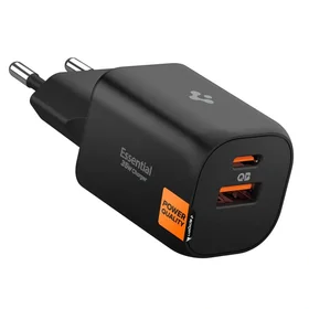 Spigen Essential EE352EU USB-C / USB-A 35W sieninis ikroviklis - Juodas