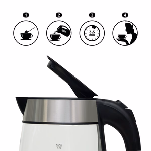 Huslog glass kettle 1,7L AK-0537