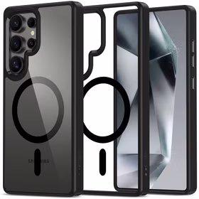 Tech-Protect MagMat MagSafe dėklas telefonui Samsung Galaxy S25 Ultra - skaidrus juodas