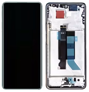 Ekranas Xiaomi Redmi Note 14 Pro 5G su lietimui jautriu stikliuku ir rėmeliu Midnight Black originalus (service pack)