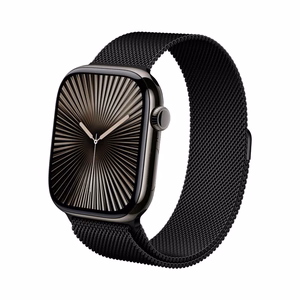 Crong Milano Steel nerūdijančiojo plieno dirželis, skirtas Apple Watch 44 / 45 / 46 / 49 mm, juodas