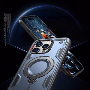 Hybrid Armor Trendy dėklas telefonui su MagSafe iPhone 16 Pro - mėlynas