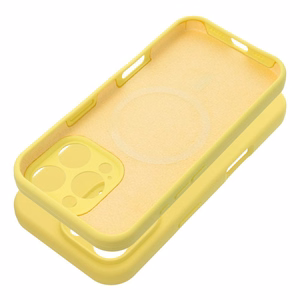 Dėklas silikoninis 2 mm iPhone 15 Pro, skirtas MagSafe – citrinos spalvos