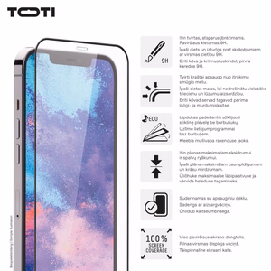 PREMIUM grūdintas stiklas 3D ekrano apsauga visam paviršiui, skirta Apple iPhone 16 Pro