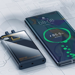 WEKOME WP-323 Vanguard Series išorinė baterija, 10000 mAh, PD 20 W + QC 22,5 W, su integruotais USB-C ir Lightning laidais, juoda ir skaidri