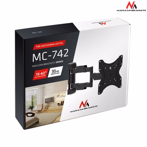 Maclean MC-742 televizoriaus laikiklis 106,7 cm (55") Juoda