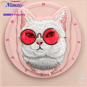Nimmy Glasses Cool Cat MagSafe dėklas iPhone 16 - rožinis