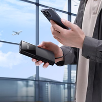 Joyroom JR-PBF19 22.5W 10000mAh išorinė baterija su dviem įmontuotais kabeliais - juoda