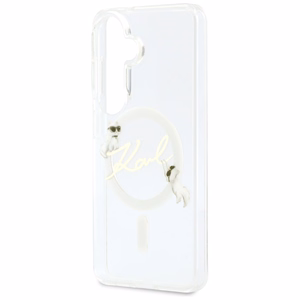 Karl Lagerfeld dėklas IML KC Script MagSafe skirtas Samsung Galaxy S26 Plus skaidrus