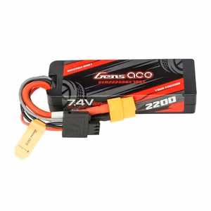 „Lipo Gens ace G-Tech“ 2200 mAh, 7,4 V, 2S1P, 60C, GRP-76 kietos korpuso baterija su XT60 jungtimi