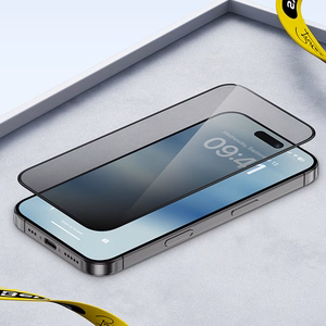 Benks temperuotas stiklas Ultra Shield Privacy FK66 iPhone 16 Pro Max juodas (plonas kraštas)