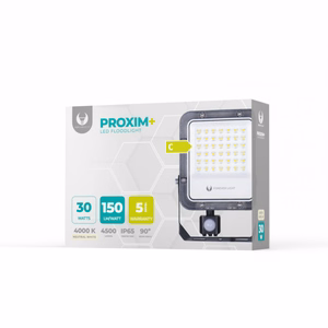 LED prožektorius PROXIM+ 30W 4000K 4500lm PIR 230V IP65 Forever Light 150lm/W, 5 metų garantija
