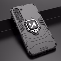 Wozinsky Ring Armor dėklas telefonui Samsung Galaxy S23 šarvuotas dėklas su magnetiniu laikikliu ir žiedu juodas