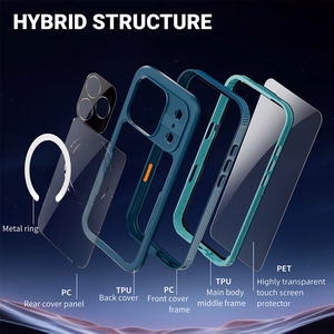 Crong Seal Cover vandeniui atsparus IP68 dėklas, skirtas iPhone 17 Pro, jūrinis mėlynas