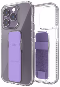 CLCKR GRIPCASE CLEAR IPHONE 14 skaidrus/violetinis