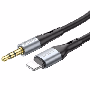 Cable AUX Jack 3,5 mm to Lightning Hoco 1 m UPA22 black