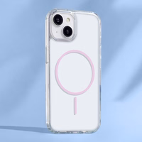 Atsparus smūgiams plonas magnetinis dėklas telefonui iPhone 14 Pro 6,1 (m) - rožinis (m)