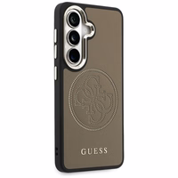 Guess dėklas Perforated Logo MagSafe skirtas Samsung Galaxy S26 rudas