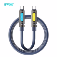 BWOO 240W Type C to Type C Data scented Laidas With RGB Lighting juodas X325C-C