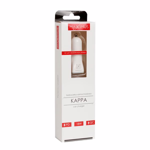 Automobilinis įkroviklis MX KAPPA 18W PD+QC, USB-A+C baltas