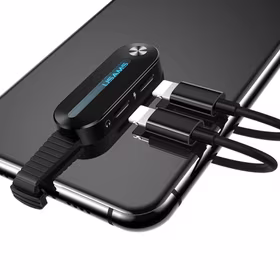 USAMS Adapteris AU10 2W1 2X LIGTNING LED juodas