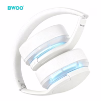 BWOO ANC Belaidis Headphone Premuim Sound Quality BW587 baltas