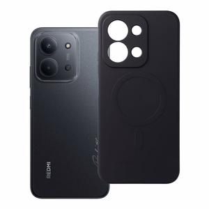 Case for Xiaomi Redmi 15C (173,16 x 81,07 x 8,2) Silicone Mag Cover compatible with MagSafe (camera protection) black