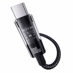 Baseus Gem USB-A į USB-C greito įkrovimo laidas 1 m, 100W, juodas