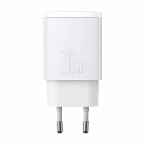 Įkroviklis Baseus (CCXJ-B02) (1xUSB-C;1xUSB 3A 20W) baltas