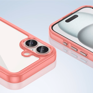 Outer Space dėklas telefonui su geliniu rėmeliu iPhone 16 Plus - raudonas