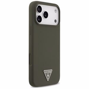 Guess силиконовый чехол с треугольным логотипом MagSafe для iPhone 17 Pro Max - зеленый